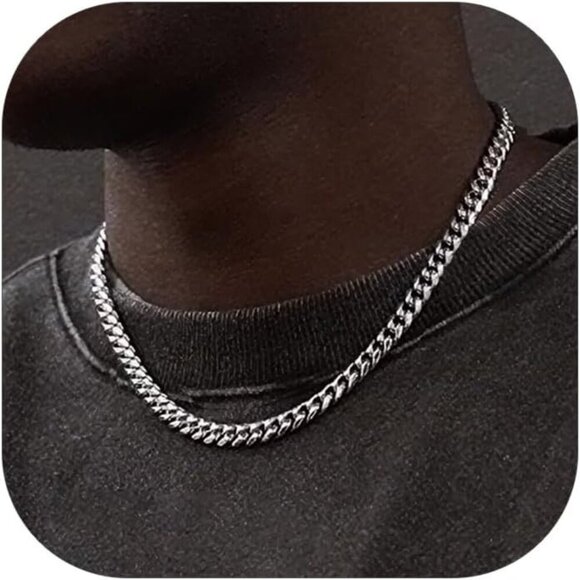 Other - Miami Cuban Link Chain Necklace for Men Stainless Steel or Gold Plated Hip Hop